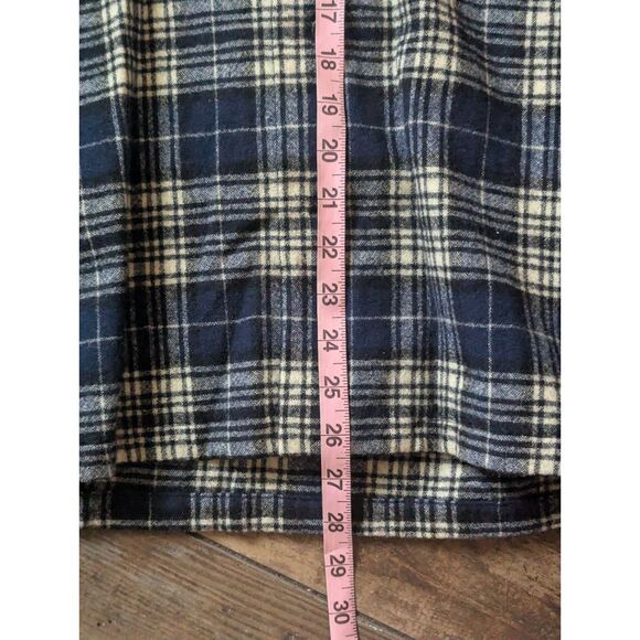 Vintage Pendleton Wool Flannel Shirt Small Navy Blue Plaid Grunge Heritage - Picture 5 of 6